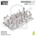3D Printed Clear Crystals Large Przezroczyste kryształy żywica duże 20szt.