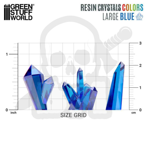 3D Printed Blue Crystals Large - Niebieskie kryształy z żywicy duże 20szt.