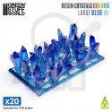 3D Printed Blue Crystals Large - Niebieskie kryształy z żywicy duże 20szt.
