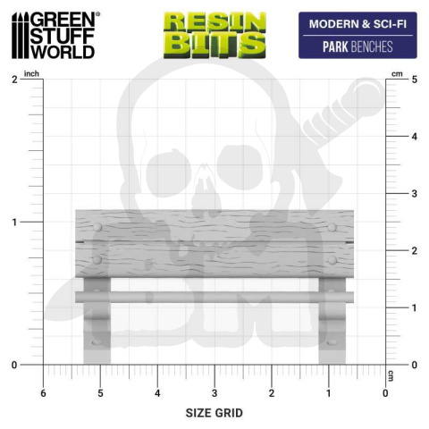 3D printed set Park benches Ławki parkowe 2 szt.