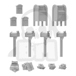 3D printed set Mailboxes - Skrzynki pocztowe 14 szt.