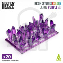 3D Printed Purple Crystals Large Fioletowe kryształy z żywicy duże 20szt.