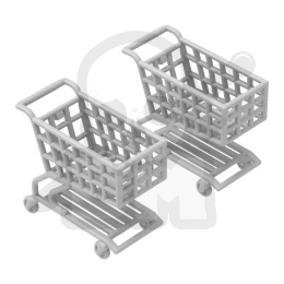 3D printed set Shopping Carts - wózki zakupowe 2 szt.