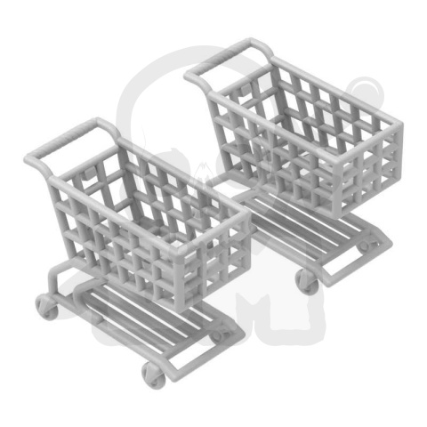 3D printed set Shopping Carts - wózki zakupowe 2 szt.