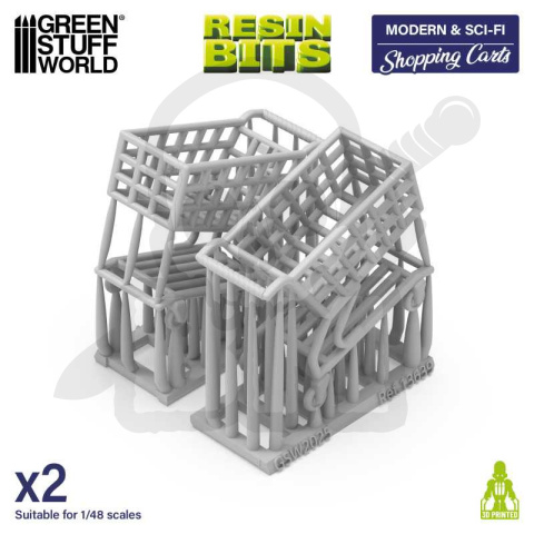 3D printed set Shopping Carts - wózki zakupowe 2 szt.