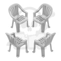 3D printed set Plastic Chairs - Plastikowe krzesła 4 szt.