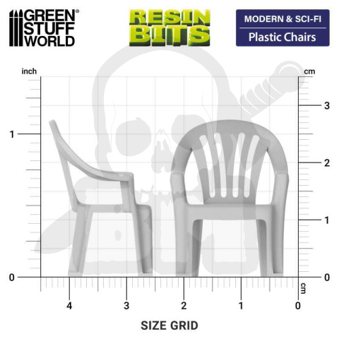 3D printed set Plastic Chairs - Plastikowe krzesła 4 szt.