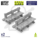3D printed set Church Benches Ławki kościelne 2 szt.