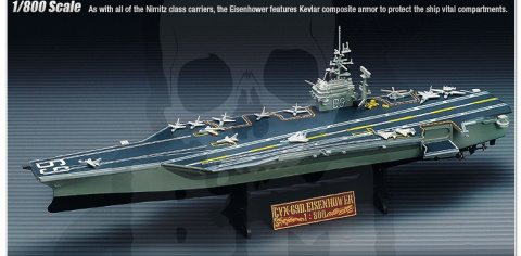 Academy 14212 Lotniskowiec U.S.S. CVN-69 Eisenhower 1:800