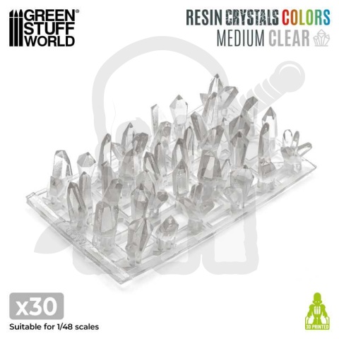 Clear Resin Crystals Medium - kryształki 30 szt.