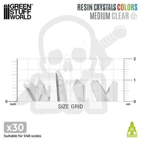 Clear Resin Crystals Medium - kryształki 30 szt.