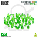 Green Resin Crystals Medium - zielone kryształki 30 szt.