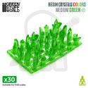 Green Resin Crystals Medium - zielone kryształki 30 szt.