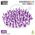 Purple Crystals Small Fioletowe kryształy z żywicy małe 80 szt.