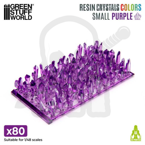 Purple Crystals Small Fioletowe kryształy z żywicy małe 80 szt.