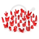 Red Resin Crystals Medium - czerwone kryształki 30 szt.