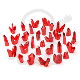 Red Resin Crystals Medium - czerwone kryształki 30 szt.
