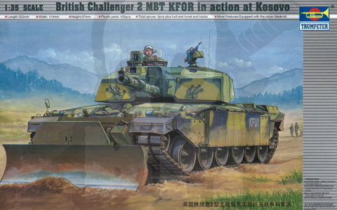 Trumpeter 00345 British Challenger 2 MBT KFOR in action at Kosovo 1:35