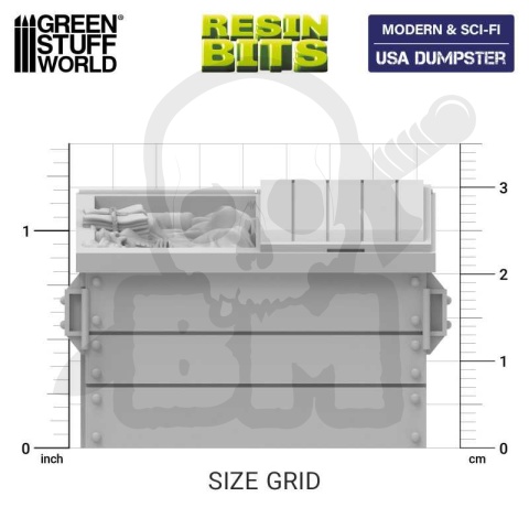 3d Printed Set USA Dumpster Resin Set - śmietniki 2 szt.
