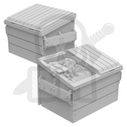 3d Printed Set USA Dumpster Resin Set - śmietniki 2 szt.