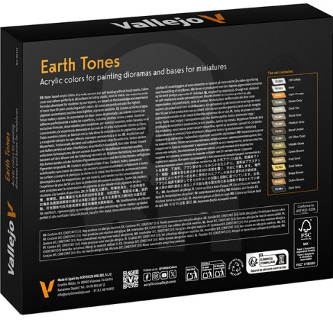 Vallejo 70141 Zestaw Model Color 16 farb 18ml - Earth Tones