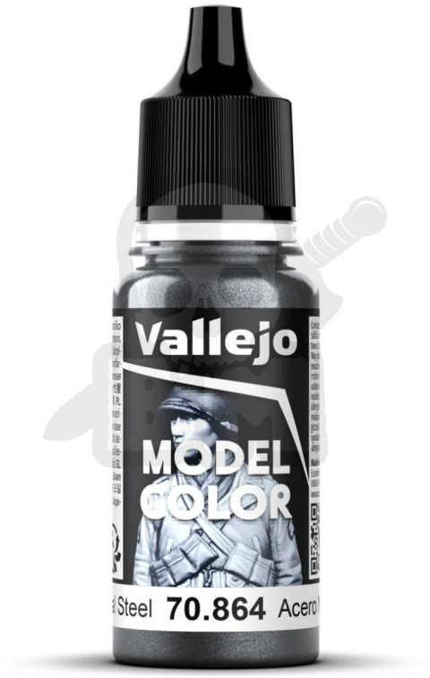Vallejo 70864 Model Color 18ml Natural Steel