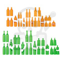 Wine and Beer Bottles Resin Set - 60 szt.