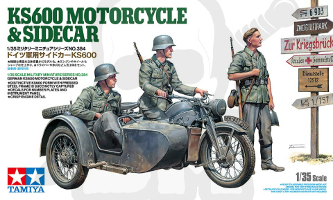 1:35 Tamiya 35384 Zündapp KS600 Motorcycle & Sidecar