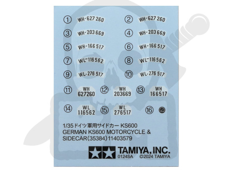 1:35 Tamiya 35384 Zündapp KS600 Motorcycle & Sidecar