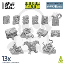 3D Printed Set - Resin Cursed Books - przeklęte księgi 13 szt.