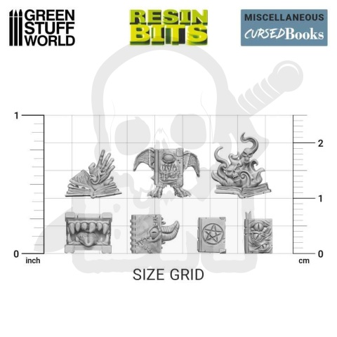 3D Printed Set - Resin Cursed Books - przeklęte księgi 13 szt.