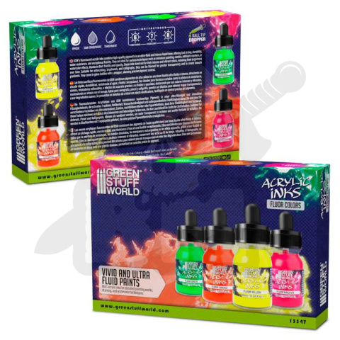 GSW Acrylic Inks Set - Fluor (4x 30ml)