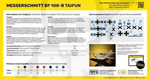 Heller 80231 Messerschmitt Bf 108 B Taifun 1:72