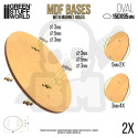 MDF Bases - Oval 150x95 mm podstawki pod figurki 2 szt.