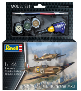 Revell 63771 Model Set Spitfire Mk.Ia & Hurricane Mk.I 1:144