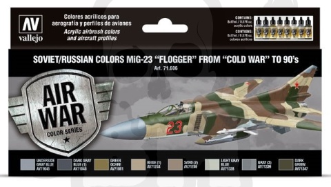 Vallejo 71606 Zestaw Air War 8 farb Russian colors Mig-23 Flogger