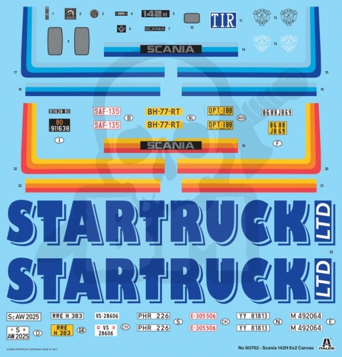1:24 Model ciężarówki Scania 142H 6x2 Canvas