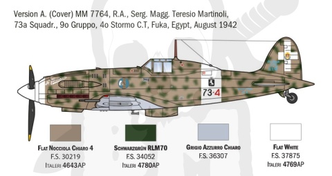 1:72 Model włoskiego myśliwca MC.202 Folgore Aces 5 włoskich asów