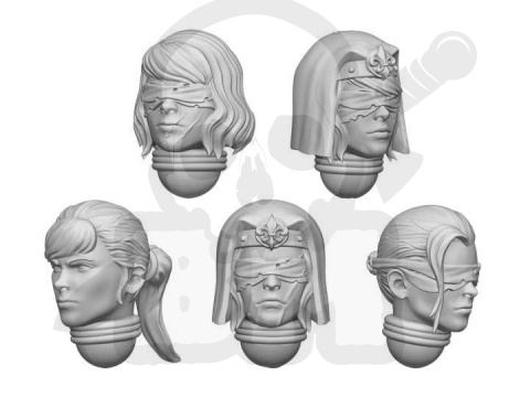 3D Printed DakkaDakka - Battle Sisters of Repentance Penitence Heads