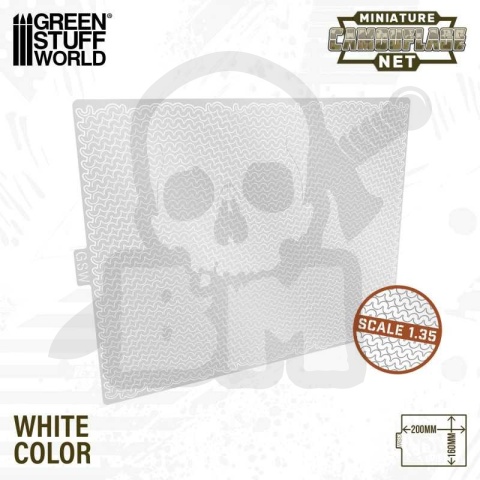 Miniature Camouflage Nets White 1:35 - miniaturowa siatka maskująca