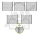 3D printed set Chain Link Fences 50mm - ogrodzenie 5 szt.
