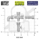 3D printed set - Modular pipes 1:48-1:35 - rury 28 szt.