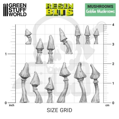 3D printed set Goblin Mushrooms - grzyby 45 szt.