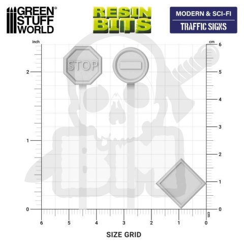 3D printed set - Traffic Signs 1:48 - znaki drogowe 18 szt.