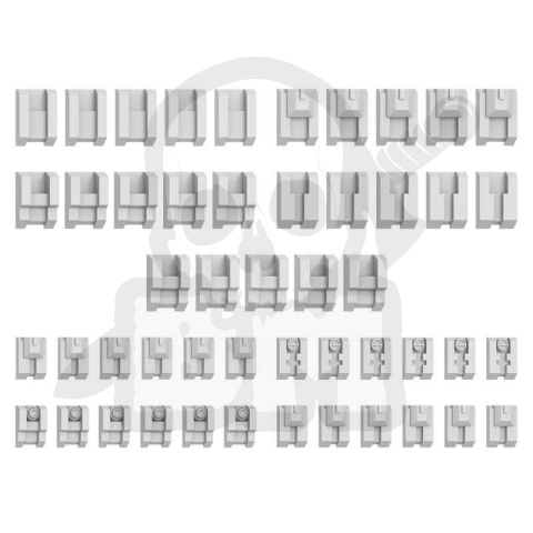 3D printed set - Mecha Detail Parts - Detail Panel Addon