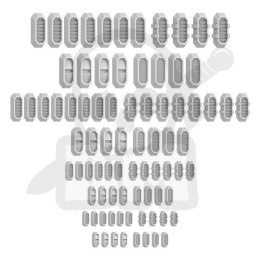 3D printed set - Mecha Detail Parts - Beveled Vernier Detail Parts części