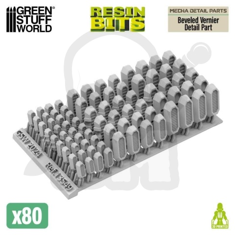 3D printed set - Mecha Detail Parts - Beveled Vernier Detail Parts części