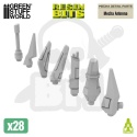 3D printed set - Mecha Detail Parts - Mecha Antennas - Anteny mecha 28 szt.