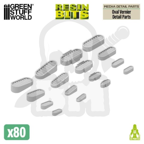 3D printed set - Mecha Detail Parts - Oval Vernier Detail Parts