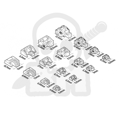 3D printed set - Mecha Detail Parts - Mecha Hinge Panels - Panele zawiasowe